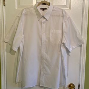 Mens short sleeve white dress shirt